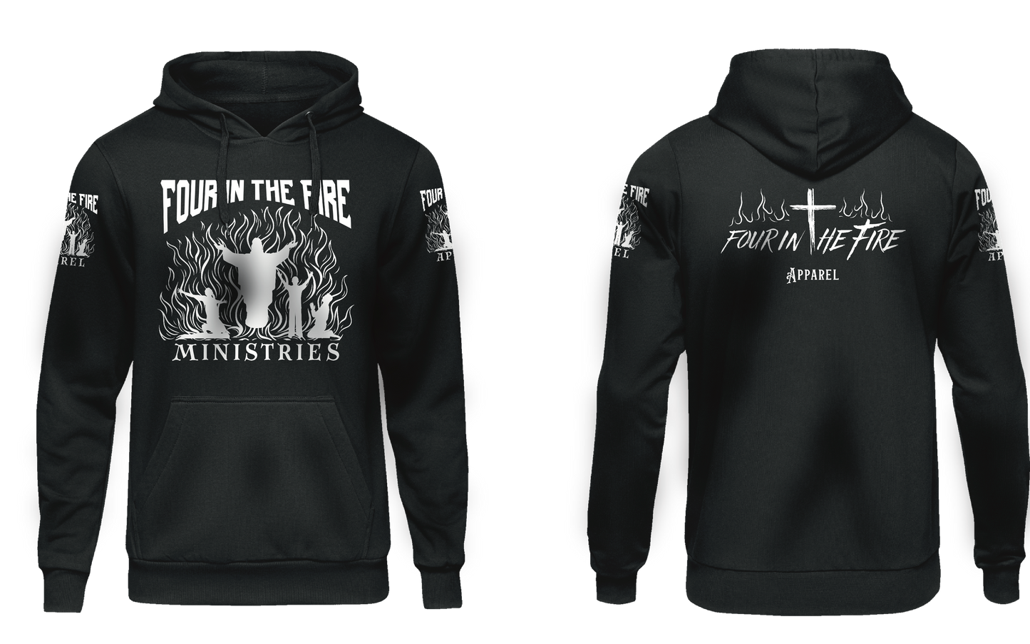 Four in the fire hoodie or crewneck