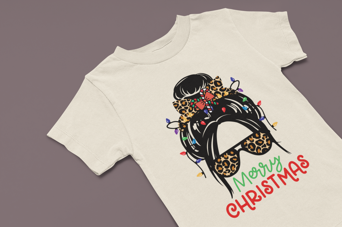 Messy Bun Mommy Matching Christmas Sweater or Shirt