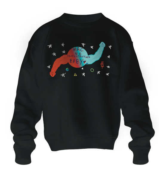 40 years of buffness kids design Mac Crew Neck Long Sleeve