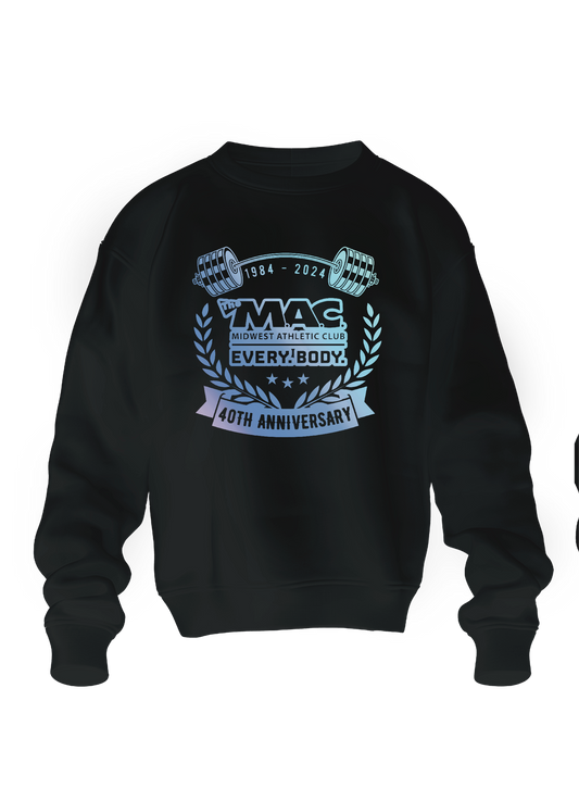 40th blue/purple tint Mac Crew Neck Long Sleeve